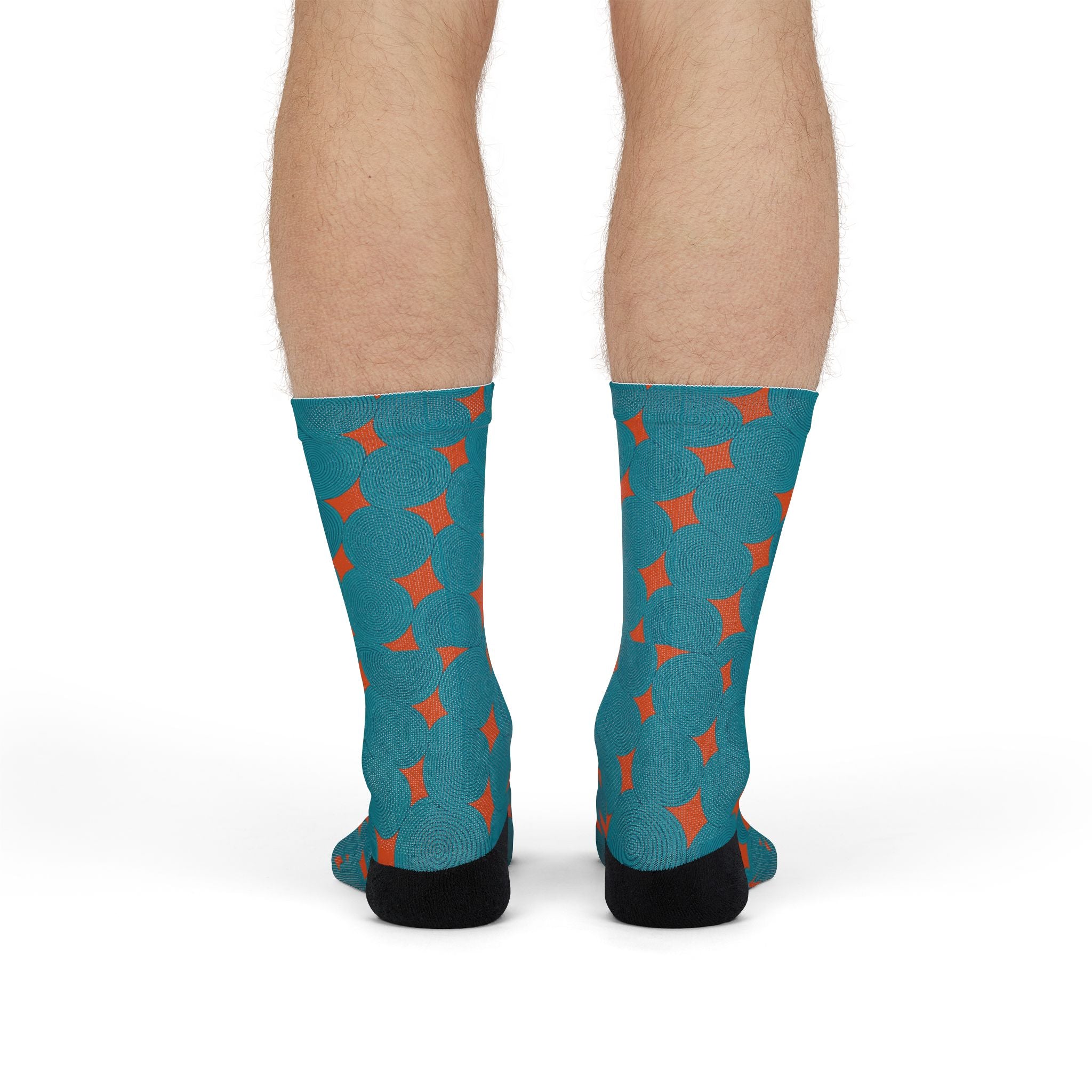 Trendy Patterned Crew Socks - Cozy Gift for Her, Fun Fashion Accessory, Colorful Birthday Present, Casual Everyday Wear