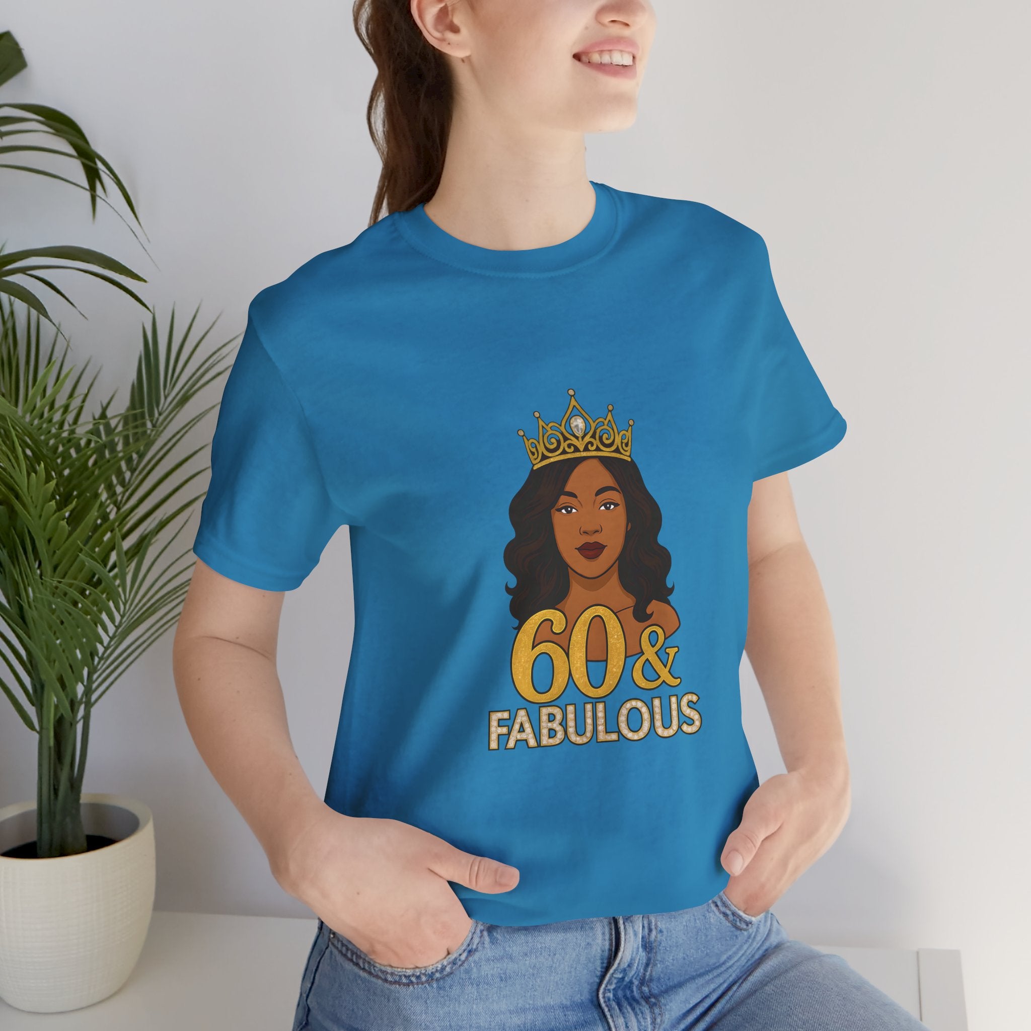 60 & Fabulous Unisex Tee, Birthday Gift Tee, Women's Celebration Shirt, Fun Milestone Birthday Apparel, Perfect for 60th Birthday Party