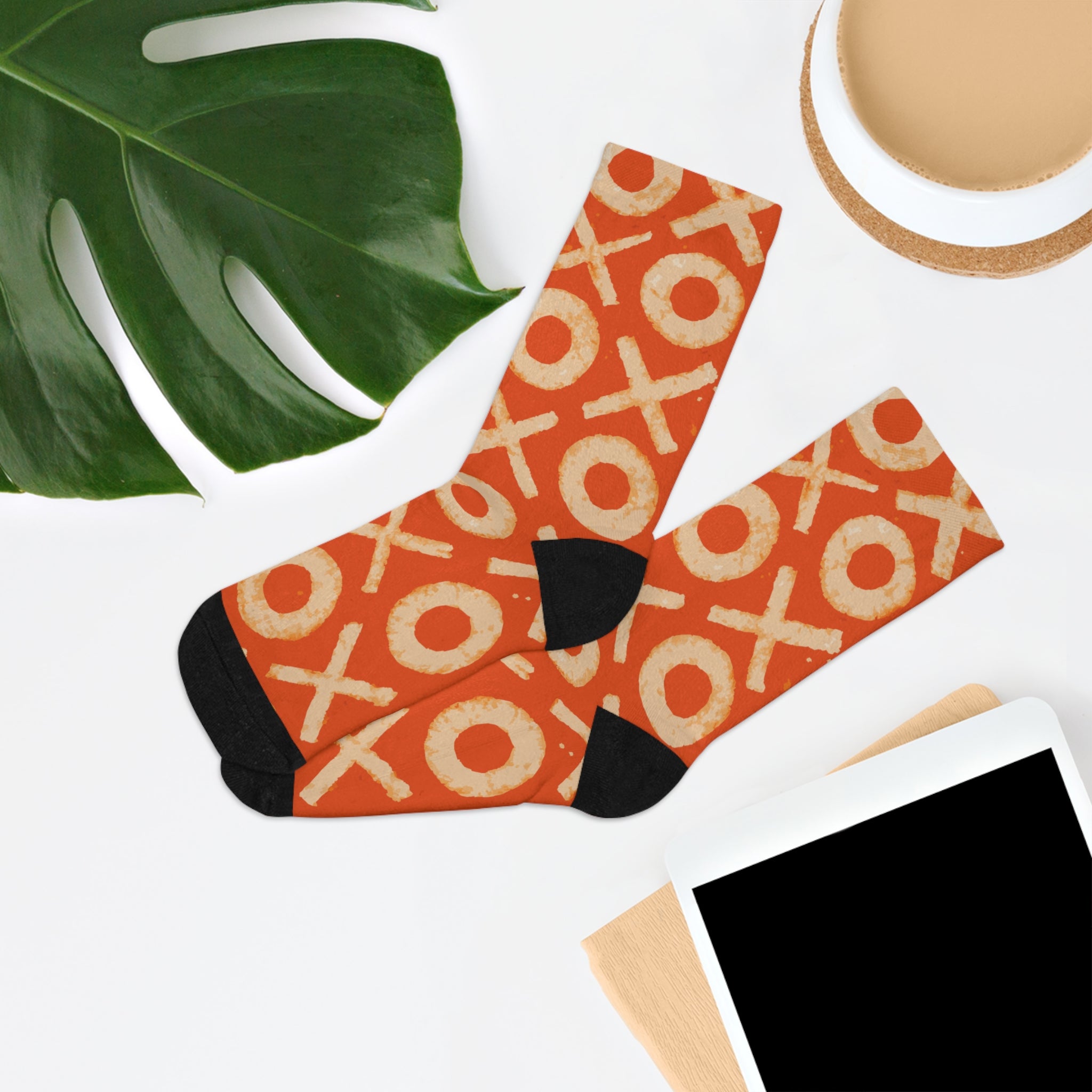 Socks, Batik Recycled Poly Socks - Eco-Friendly Handmade Footwear, Sustainable Clothing, Unique Tie-Dye Trendy Apparel, Colorful Boho Style