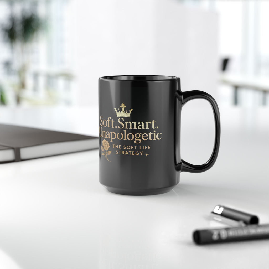 Elegant Black Mug for Coffee Lovers | Soft Smart Unapologetic Inspirational Cup, Gift for Tea Enthusiasts, Motivational Home Decor, [...]