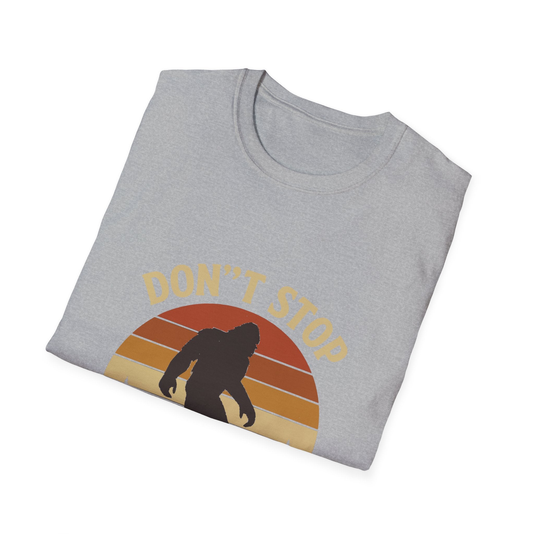 Don't Stop Believin' Unisex Softstyle T-Shirt, Inspirational Tee, Music Lover Gift, Motivational Shirt, Retro Graphic Top