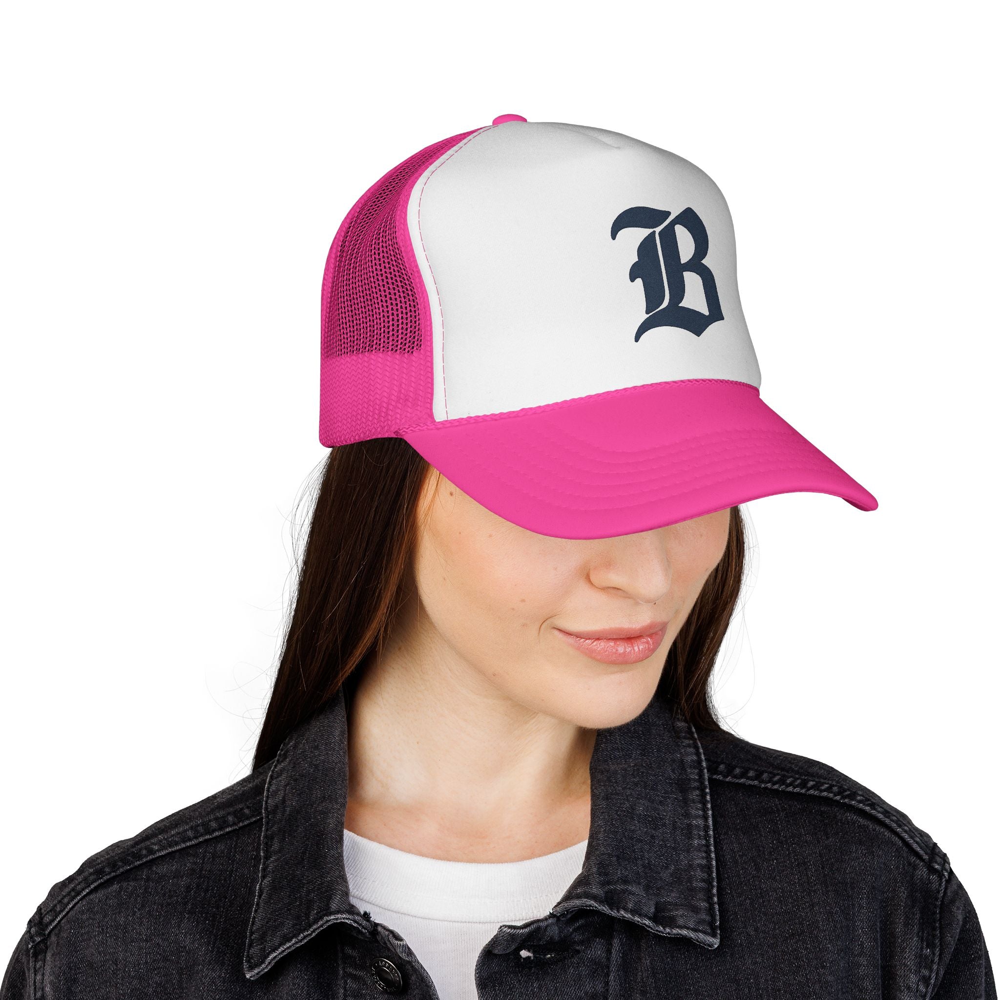 Trucker Caps - Bold Alphabetic Design, Hat, Headwear, Baseball Cap, Fashion Accessory, Streetwear