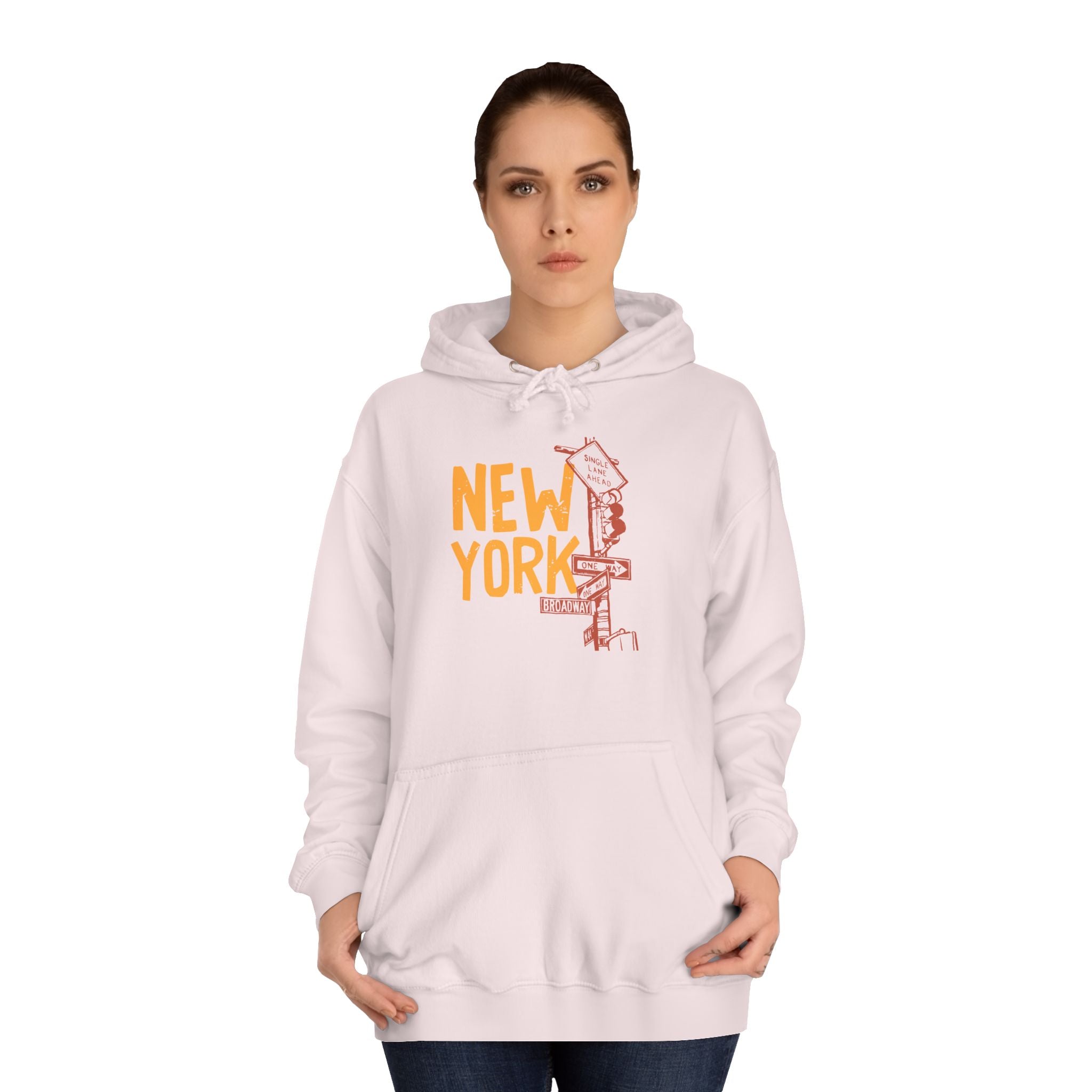 New York College Hoodie, Unisex Casual Sweatshirt, Urban Apparel, Gift for Students, Perfect for College Life, Travel Outfit