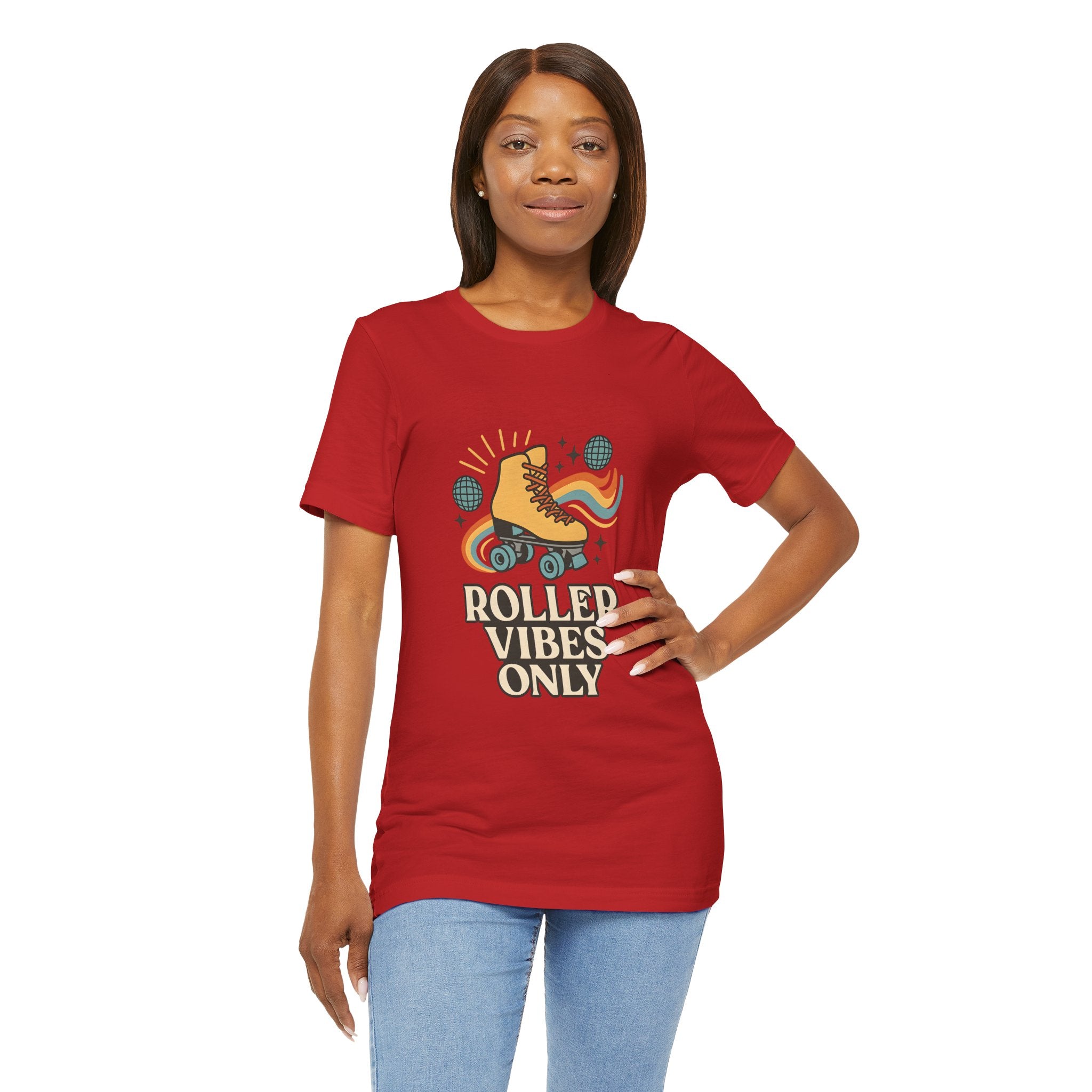 Retro Roller Skating Tee - Roller Vibes Only, Fun Graphic T-Shirt, Unisex Casual Wear, Great Gift for Skating Lovers, Summer Fun