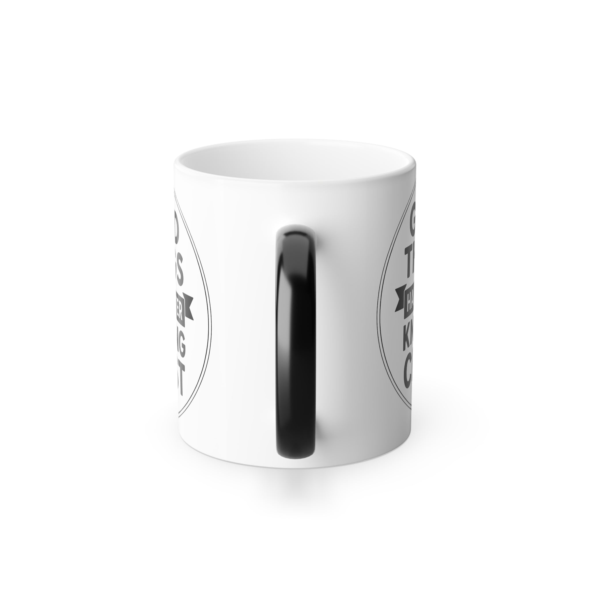 Color Changing Mug - Good Things Happen After Knowing Christ, Inspirational Coffee Cup, Religious Gift, Christian Mug, Magic Heat Sensitive