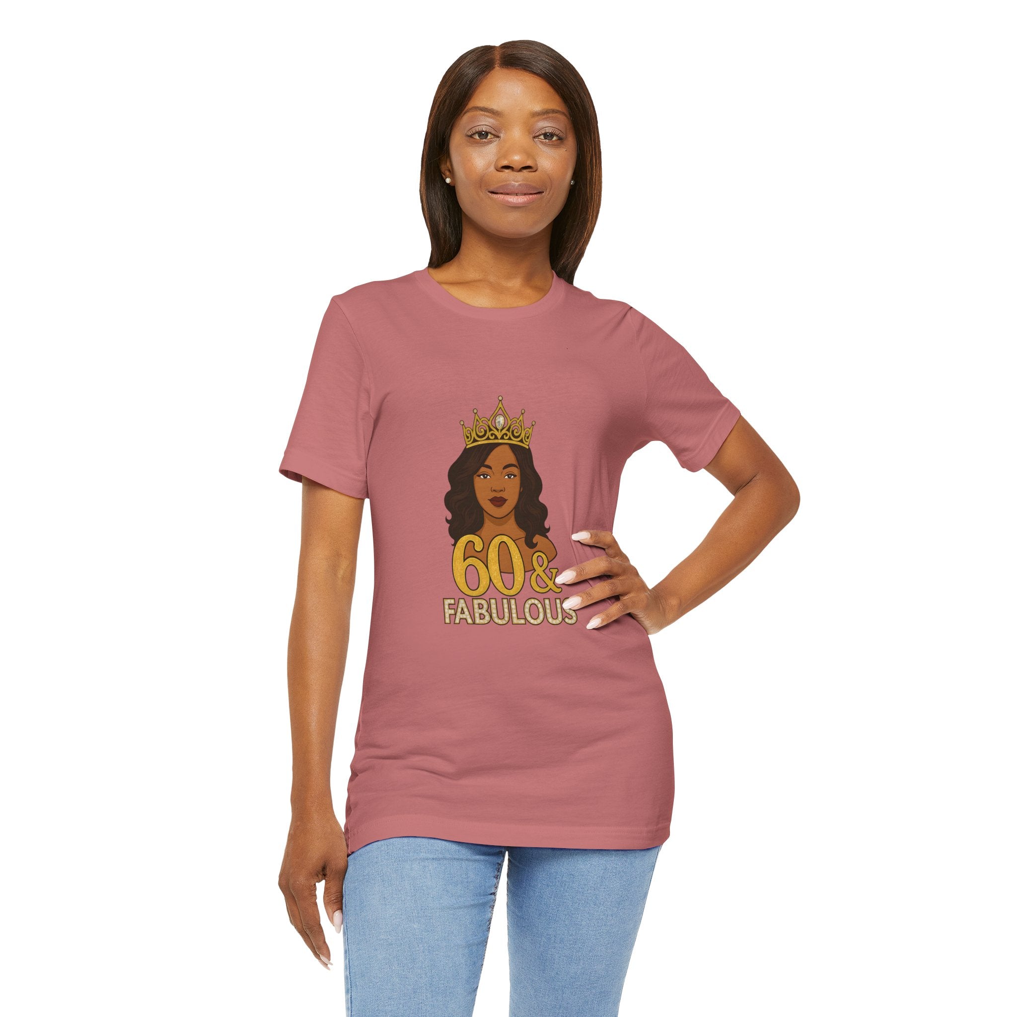 60 & Fabulous Unisex Tee, Birthday Gift Tee, Women's Celebration Shirt, Fun Milestone Birthday Apparel, Perfect for 60th Birthday Party