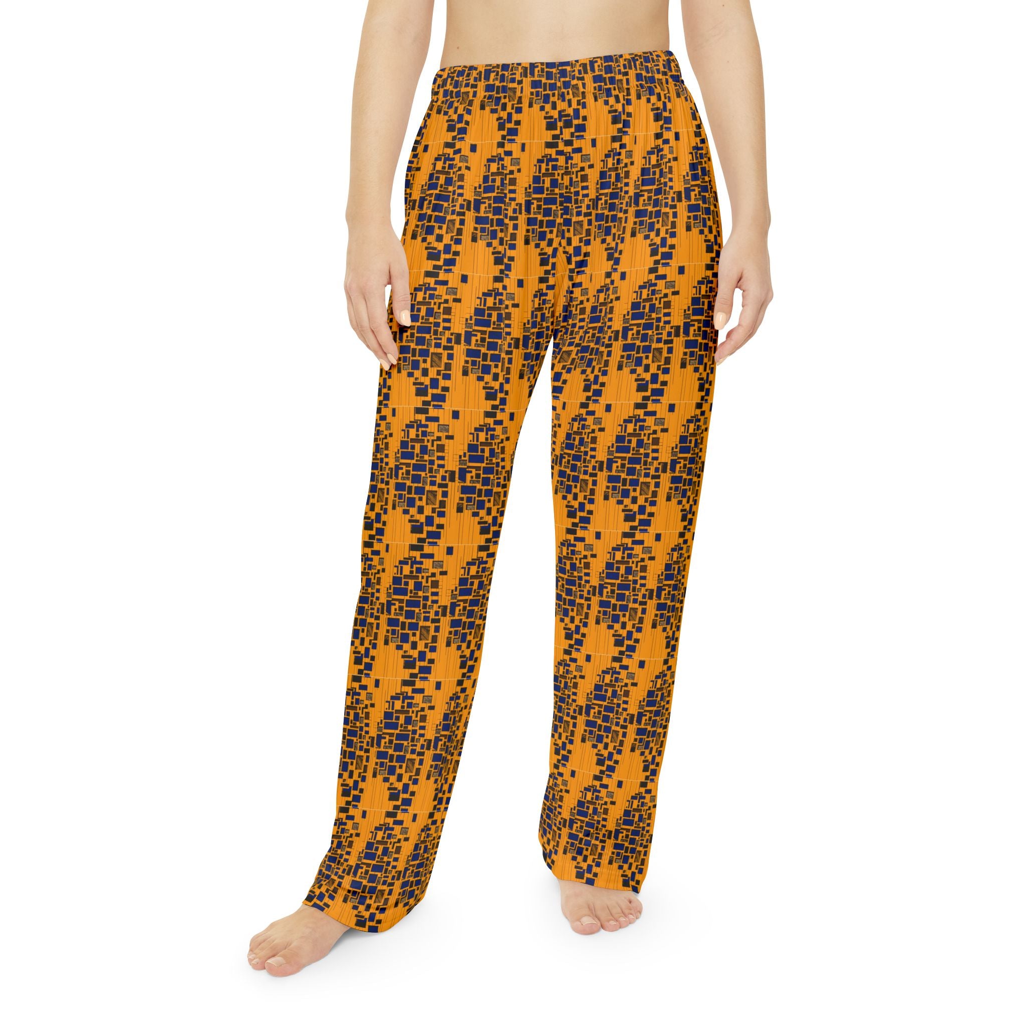 Stylish Women's Pajama Pants - Colorful Geometric Design for Cozy Nights, Loungewear, Gift Idea, Sleepwear, Home Comfort