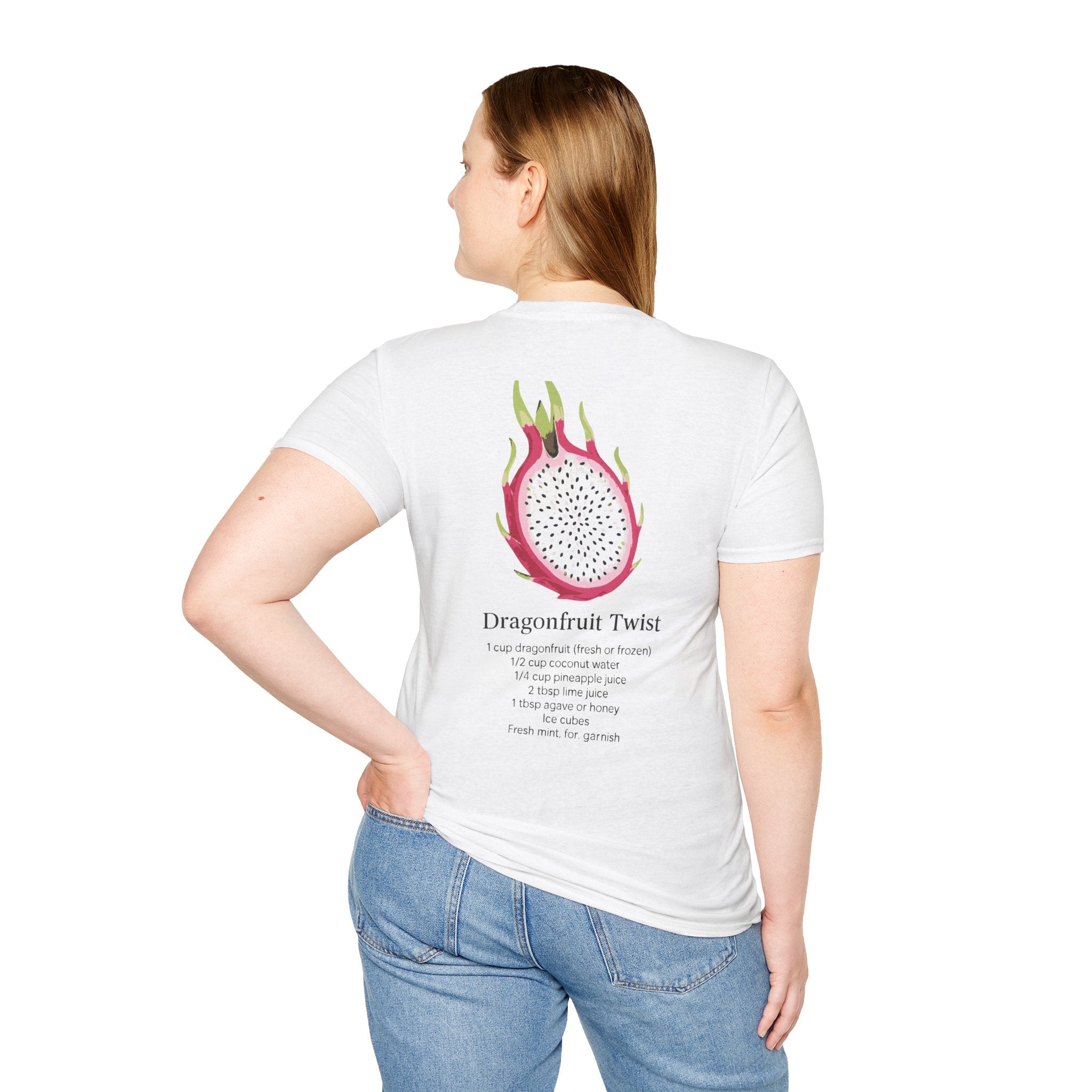 T-Shirt with Dragonfruit Design, Fun Summer Tee, Gift for Fruit Lovers, Cute Casual Wear, Vacation Outfit, Foodie Fashion