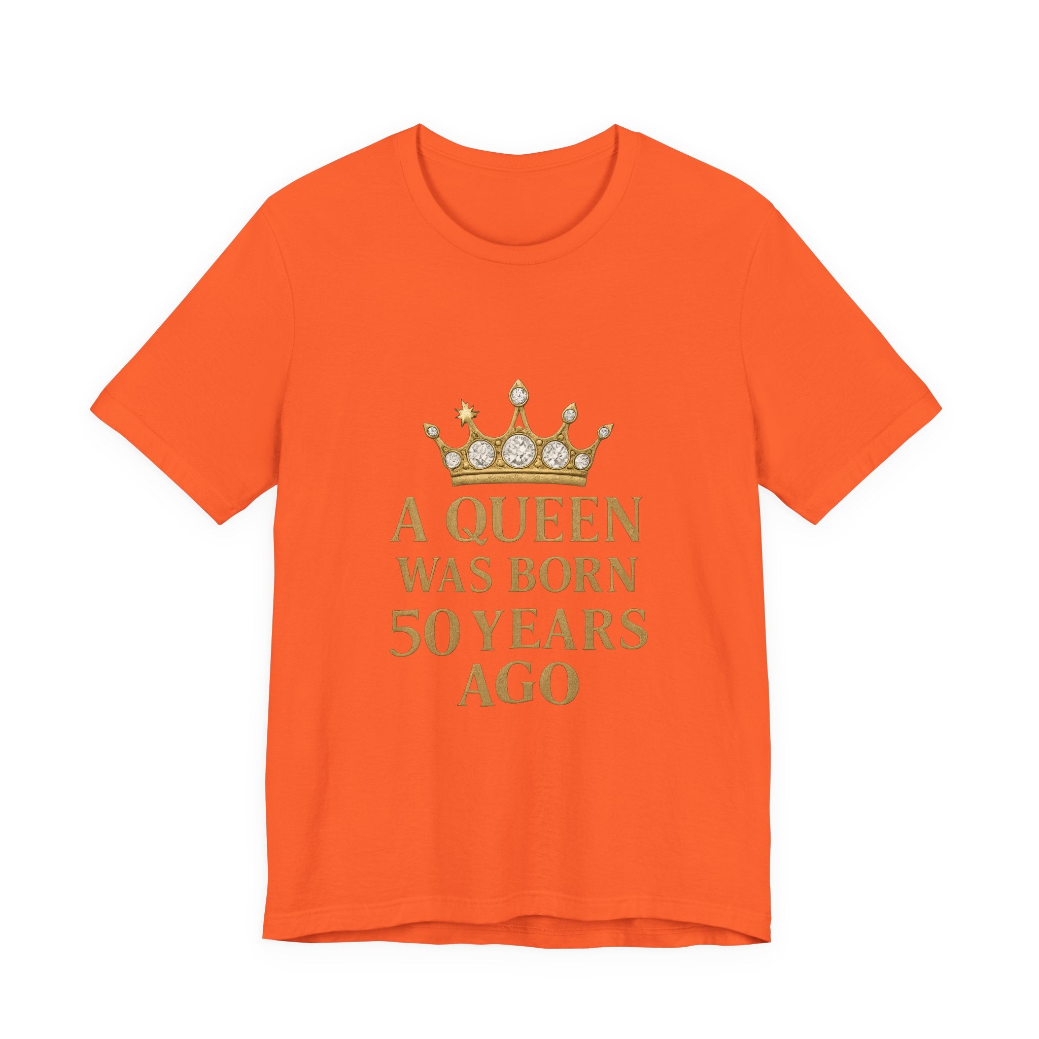 50th Birthday Queen Tee, A Queen Was Born 50 Years Ago Shirt, Anniversary Gift, Retro T-Shirt, Crown Design Tee